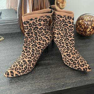 MIA Leopard Print Heeled Boots